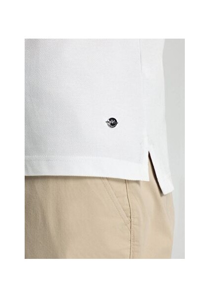 Pike Pamuk Beyaz Polo T-Shirt