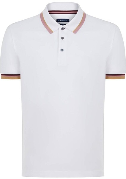 Pike Pamuk Beyaz Polo T-Shirt