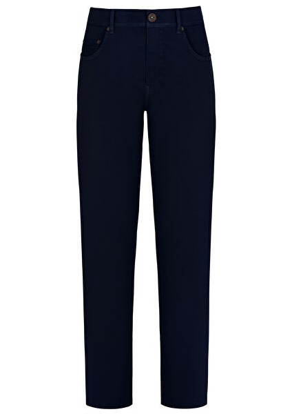 Slim Fit 5 Cep Lacivert Yazlık Pantolon