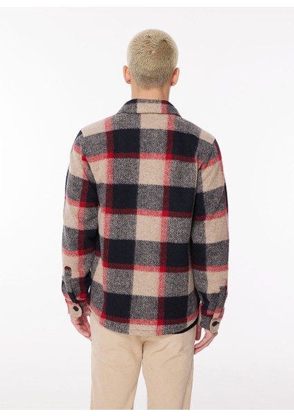 Slim Fit Gömlek Yaka Kırmızı Erkek Gömlek FM23W26KT