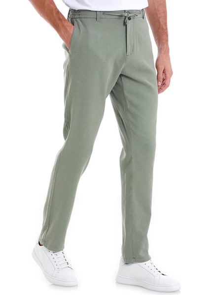 Yeşil Dinamik Fit Düz Yandan Cepli Pamuklu Jogger Pantolon modelleri