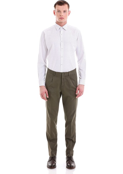Bordo Slim Fit Baskılı Pamuklu Slim Yaka Uzun Kollu Klasik Gömlek fiyatları
