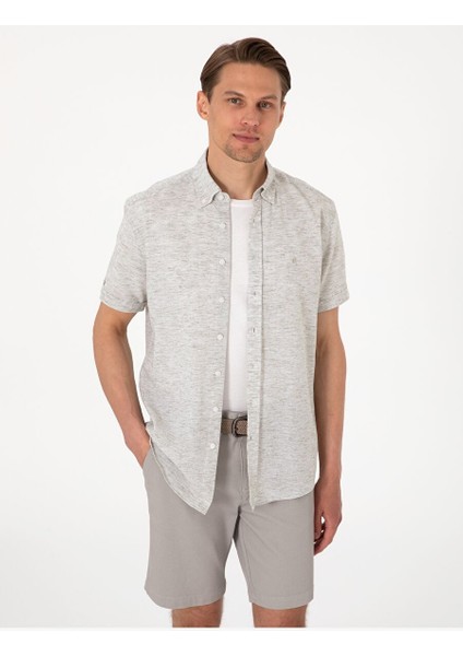 Haki Regular Fit Kısa Kollu Gömlek