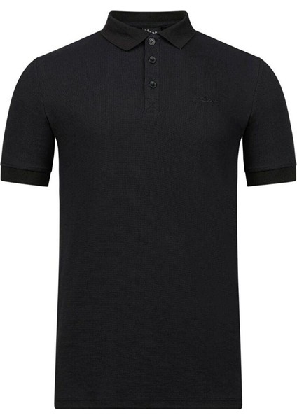 Aluna Polo Yaka T-Shirt Siyah