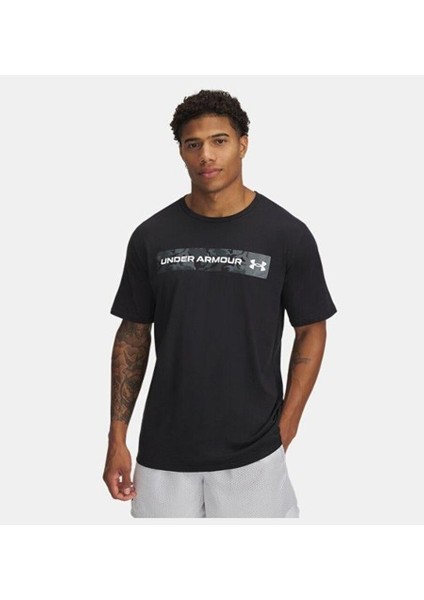 Ua Camo Chest Stripe Ss Erkek T-Shirt