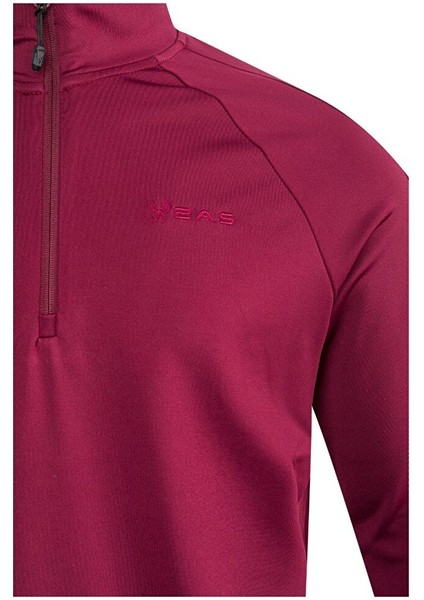 Kherlen Yarım Fermuarlı Erkek Sweat Bordo