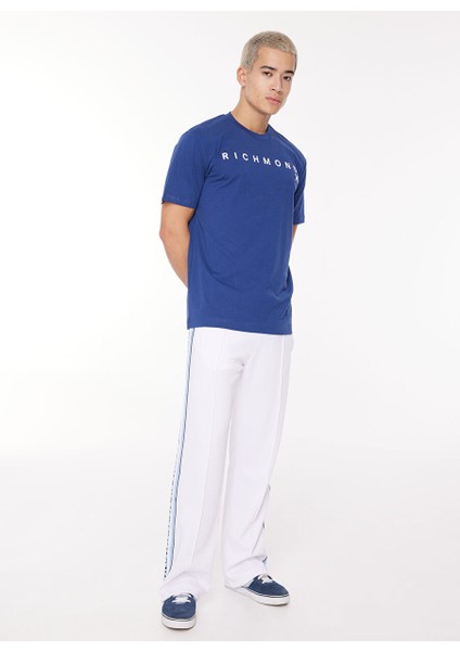 Bisiklet Yaka Mavi Erkek T-Shirt UMA23082TS1 fiyatları