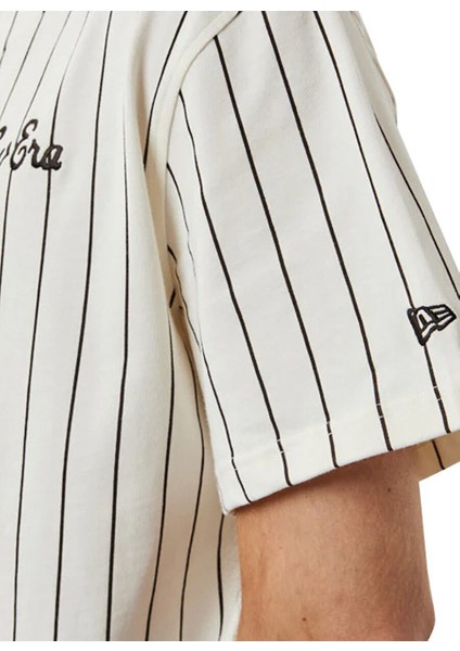 60284786-PINSTRIPE Ne Jersey Newera Beyaz Bisiklet Yaka Normal Kalıp Erkek T-Shirt fırsatları