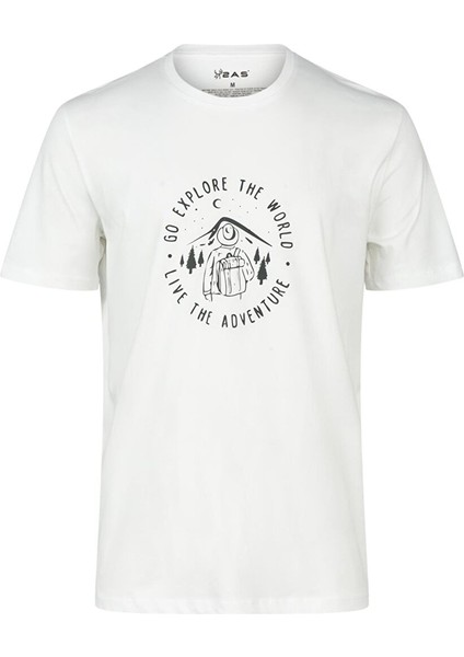 Alex Baskılı Erkek Sıfır Yaka T-Shirt