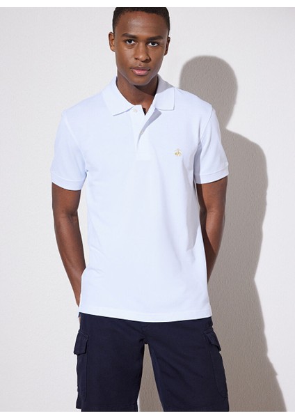 Beyaz Erkek Polo T-Shirt BBSP23MTS040 modelleri