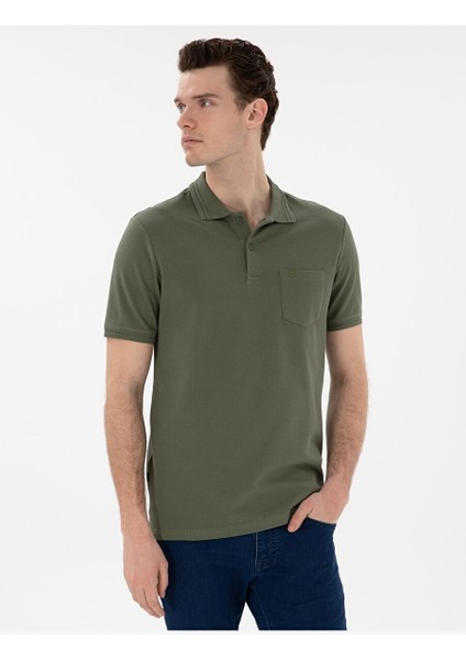 Haki Regular Fit Basic Tişört