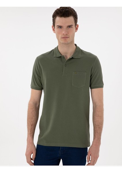 Haki Regular Fit Basic Tişört