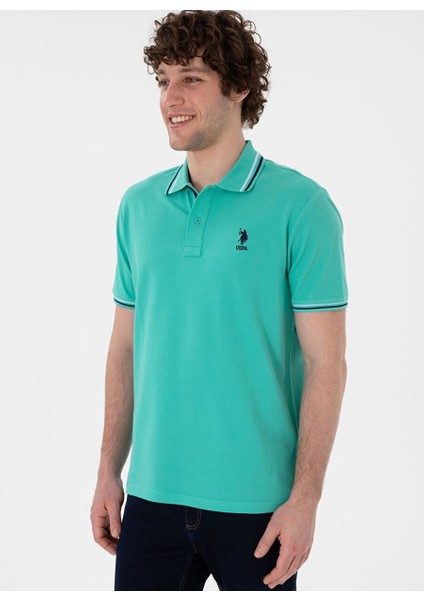 Erkek Regular Fit Polo Yaka Mint Basic Tişört fiyatları