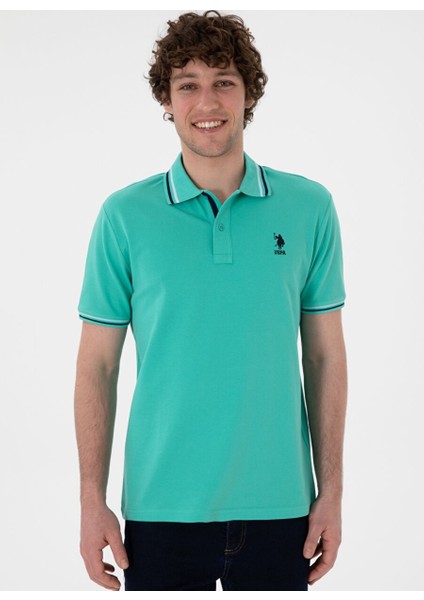 Erkek Regular Fit Polo Yaka Mint Basic Tişört fırsatları