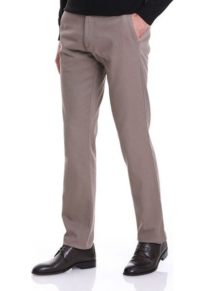 Vizon Regular Fit Desenli Pamuklu Yandan Cepli Basic Kanvas Pantolon