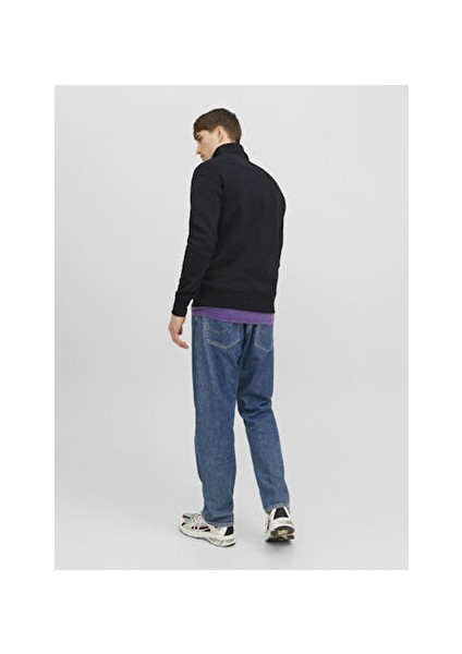 Siyah Erkek Relaxed Sweatshirt Jorvesterbro Sweat Quarter Zıp Hn N