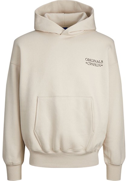 Kapüşon Yaka Krem Erkek Sweatshırt 12244773_JORGRACIA Graphıc Sweat Ho