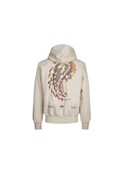 Kapüşon Yaka Krem Erkek Sweatshırt 12244773_JORGRACIA Graphıc Sweat Ho