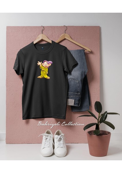 Oversize Seven Dwarfs Dopey Tasarımlı Unisex T-Shirt