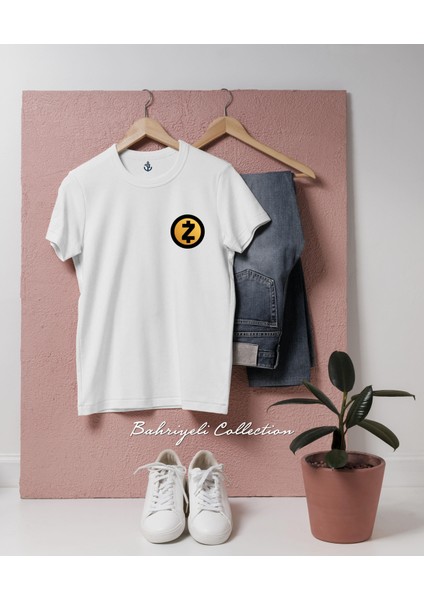 Oversize Zec Zcash Coin Kripto Cep Tasarımlı Unisex T-Shirt