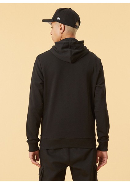 Kapüşonlu Normal Kalıp Düz Siyah Erkek Sweatshirt - Nba Tear Logo Hoody Chibul Blk indirimleri
