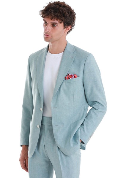 Mavi Slim Fit Düzi Mono Yaka Klasik Takım Elbise fırsatları