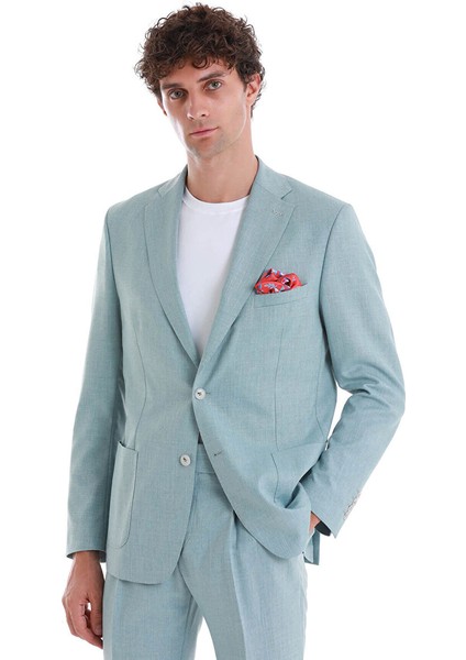 Mavi Slim Fit Düzi Mono Yaka Klasik Takım Elbise indirimleri