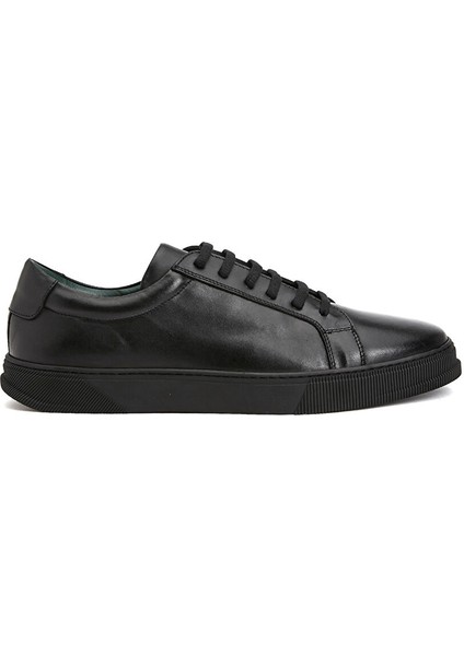 Siyah Erkek Deri Sneaker 10-76-D-5ss