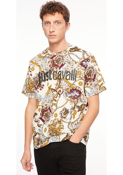 Bisiklet Yaka Krem Erkek T-Shirt 75OAH6R3 modelleri