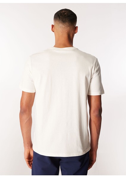 Beyaz Erkek Bisiklet Yaka Relaxed Baskılı T-Shirt D4SM-TST3281 indirimleri