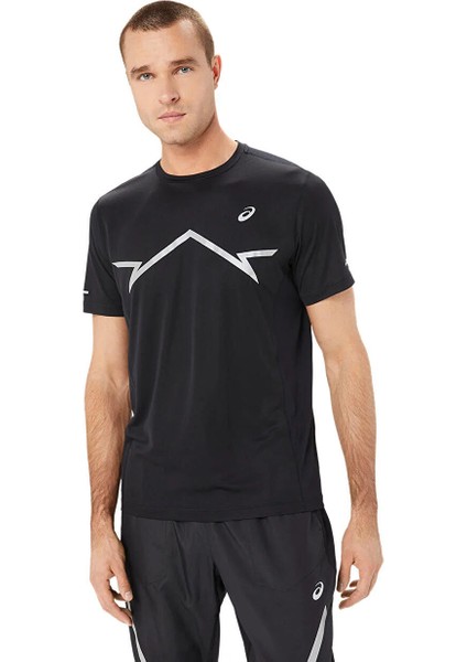 2011D026-001LITE-SHOW Ss Top Siyah Erkek Bisiklet Yaka Regular Fit Baskılı T-Shirt