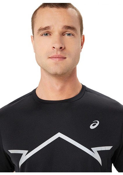 2011D026-001LITE-SHOW Ss Top Siyah Erkek Bisiklet Yaka Regular Fit Baskılı T-Shirt