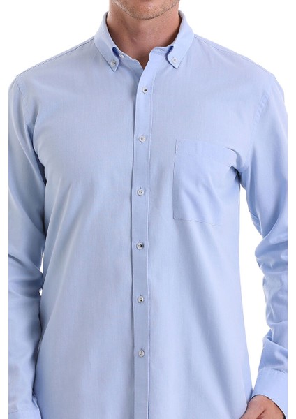 Mavi Comfort Fit Düz 100% Pamuk Düğmeli Yaka Uzun Kollu Casual Oxford Gömlek indirimleri