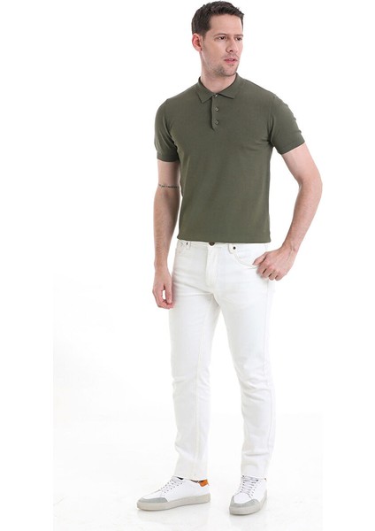 Haki Regular Fit Düz Polo Yaka Tişört fiyatları