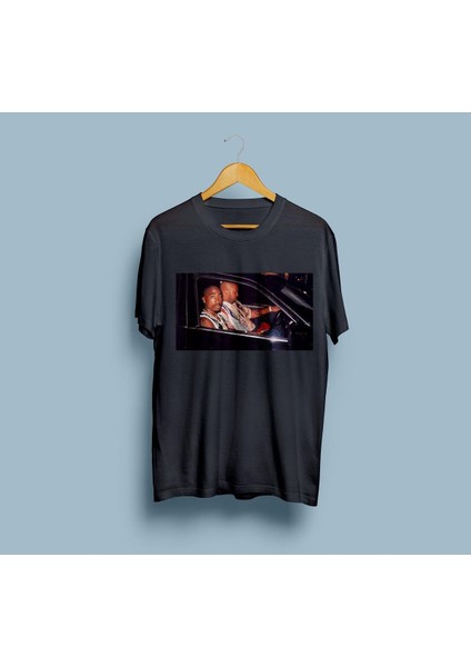 Oversize Tupac Araba Tasarım Unisex T-Shirt