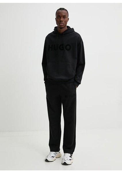 Siyah Erkek Kapüşon Oversize Düz Sweatshirt 50529090_DITCHLE
