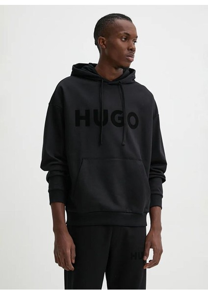 Siyah Erkek Kapüşon Oversize Düz Sweatshirt 50529090_DITCHLE
