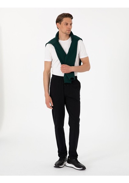 Siyah Slim Fit Eşofman Altı