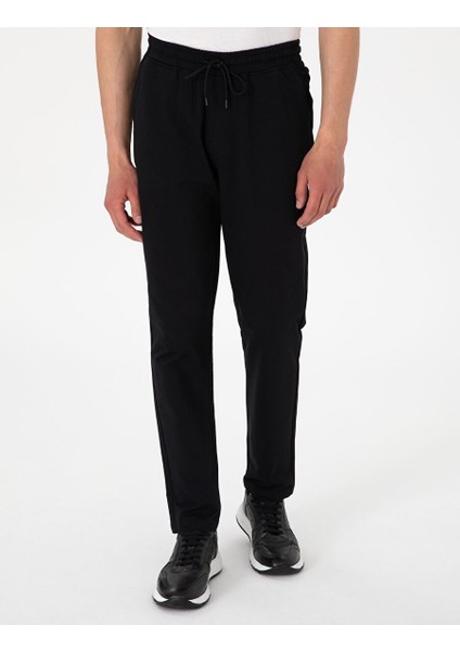 Siyah Slim Fit Eşofman Altı