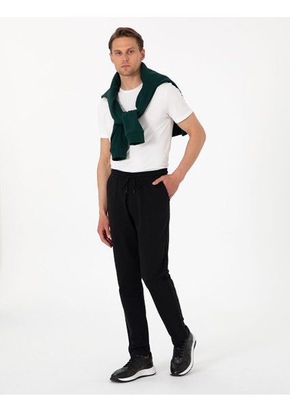 Siyah Slim Fit Eşofman Altı