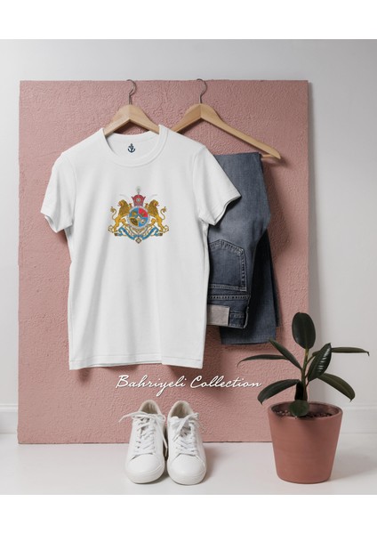 Oversize Iran Devrimi Iran Anayasası Devrimi Arması Tasarımlı Unisex T-Shirt