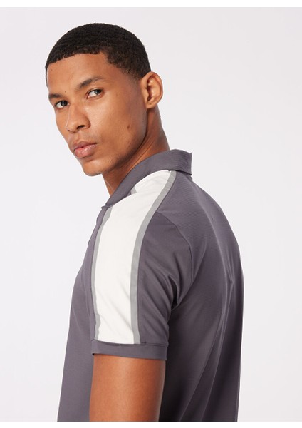 Antrasit Erkek Polo Yaka Basic Blok Polo T-Shirt D4SM-TST3241 modelleri