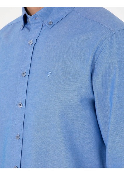 Mavi Slim Fit Uzun Kollu Gömlek