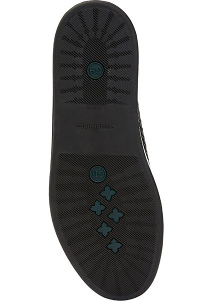 Siyah Erkek Deri Sneaker 10-76