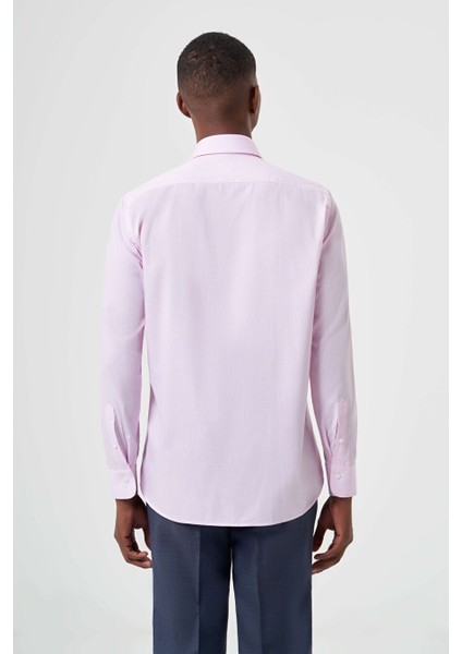 Erkek Regular Fit Klasik Gömlek Pembe GM23K232025_D29