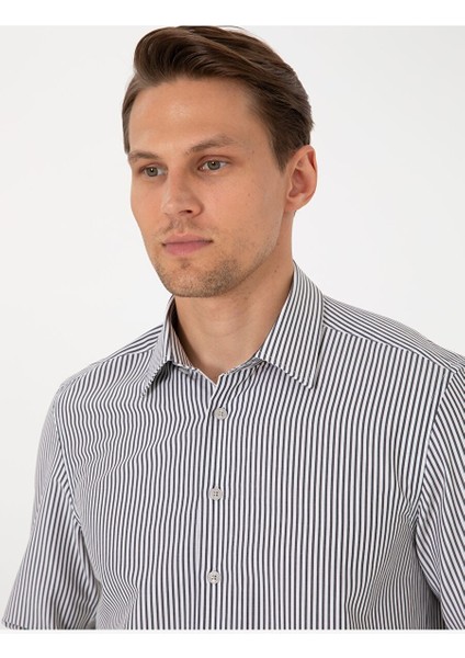 Siyah Slim Fit Uzun Kollu Gömlek