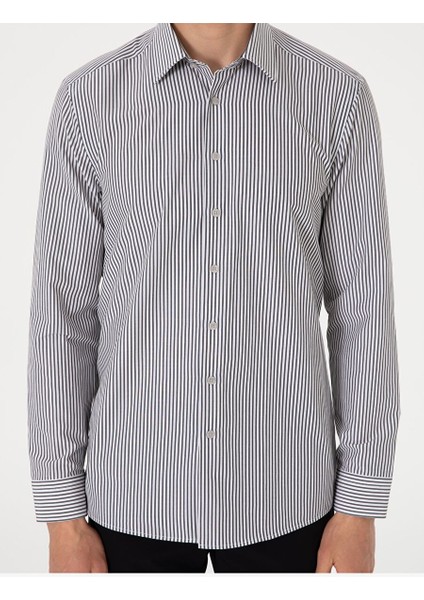 Siyah Slim Fit Uzun Kollu Gömlek