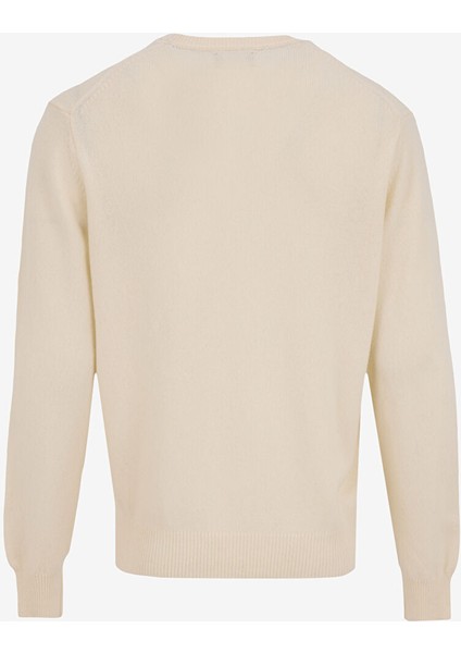 Ekru Erkek Bisiklet Slim Fit Kazak HM703237