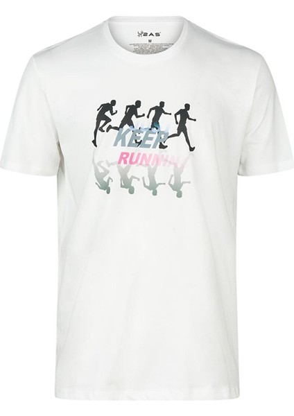 As Alex Baskılı Erkek Sıfır Yaka T-Shirt