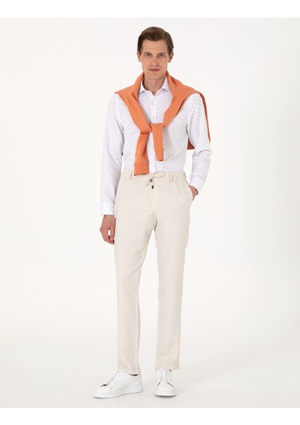 Beyaz Slim Fit Uzun Kollu Gömlek fırsatları